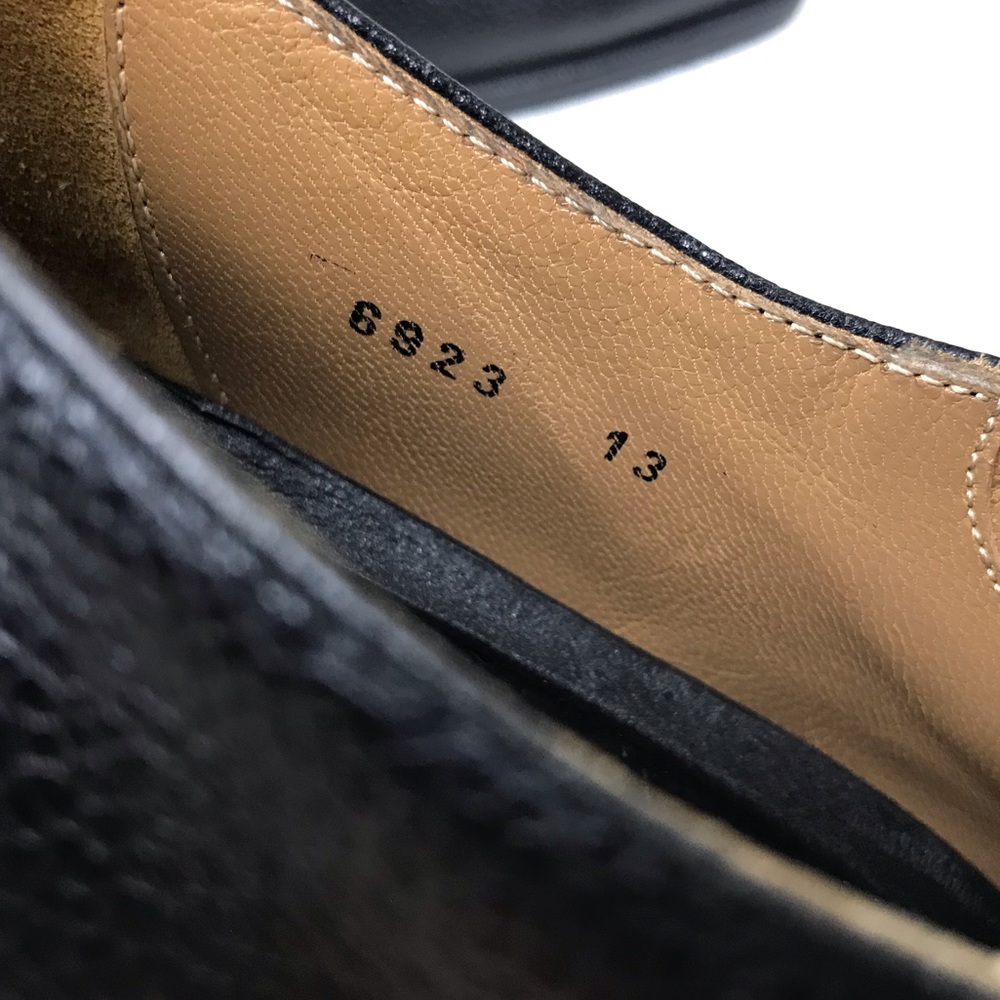 Michael Toschi Calaveras Split Toe Derby Black Pebble Leather Oxford Shoes 13 - Picture 10 of 15